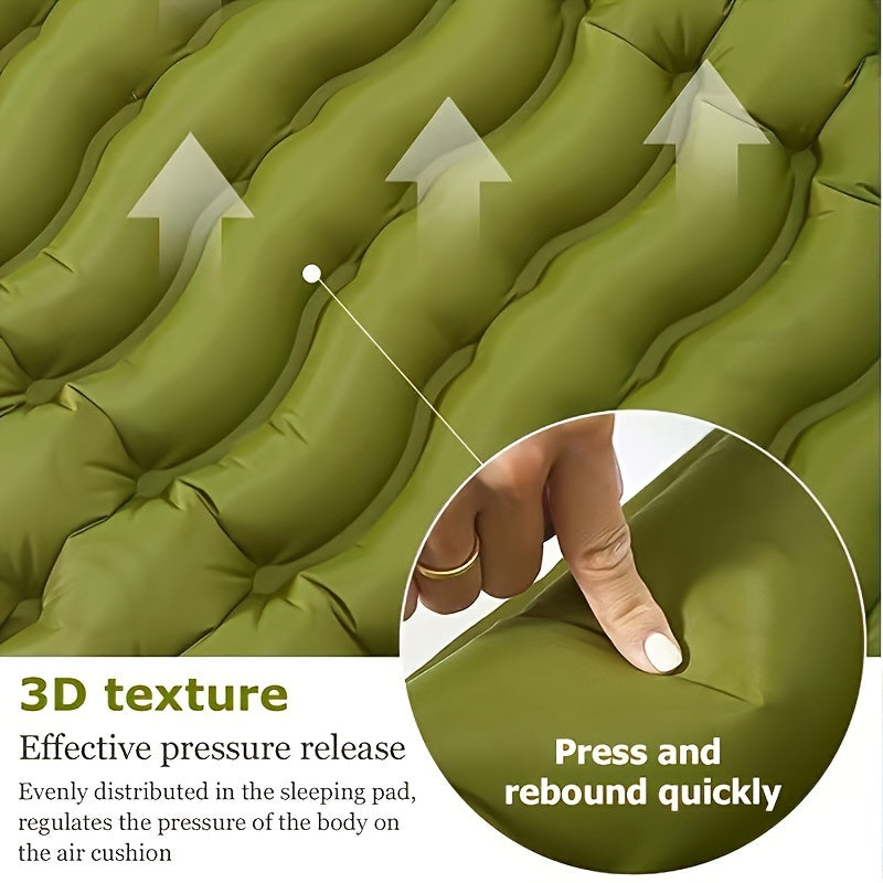 Camping With A Two-person Sleeping Pad Air Mattress With Pillow Portable Hiking Lunch Break Hiking With A Sleeping Pad Outdoor 2-person Travel Bed Air Mattress