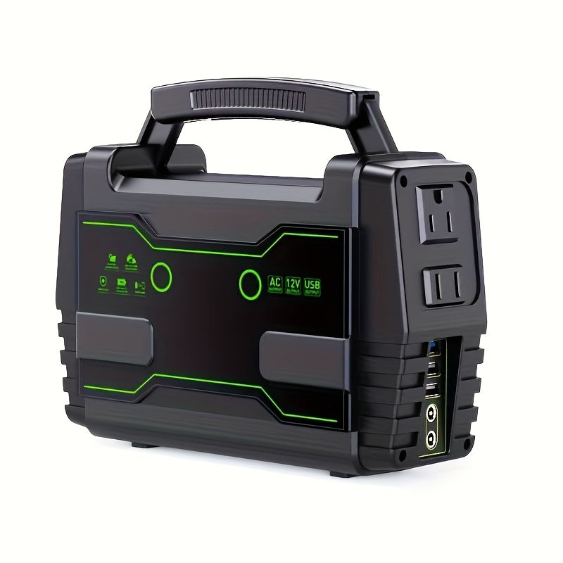 Portable Power Station 200W/300W Peak Camping Solar Generator 296/222//167/155Wh Power Bank with 30/40/60W Solar Panel with AC Outlet 110V with Multi-Output LED Flashlights for CPAP Home Camping Hurricane Emergency Christmas