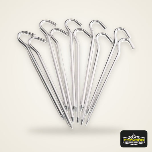 10 Pieces/Lot Aluminum Alloy Tent Pegs 18cm Camping Garden Canopy Stakes Pegs Outdoor Nails Tent Accessories