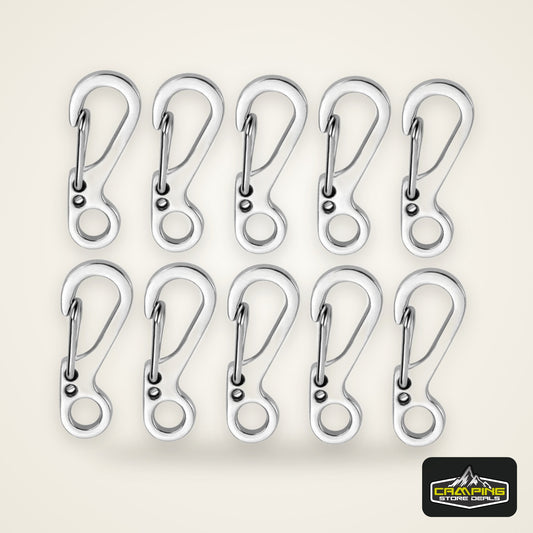 10Pcs/lot Mini Carabiner Paracord Tactical Gear Hooks Key Chain Camping EDC Survival Climbing SF Spring Backpack Clasps Keychain