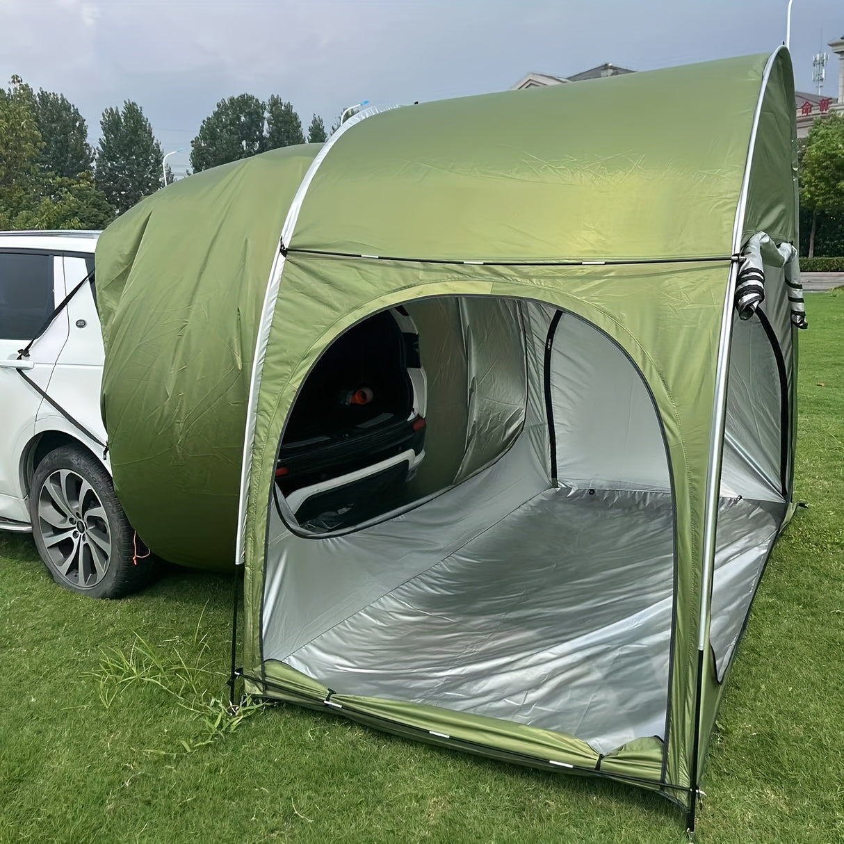 Waterproof Car Camping Tent - Quick-Opening, Self-Driving Sunshade, Spacious Outdoor Shelter with Easy Setup and Takedown, Ideal for Family Camping Trips and Road Adventures