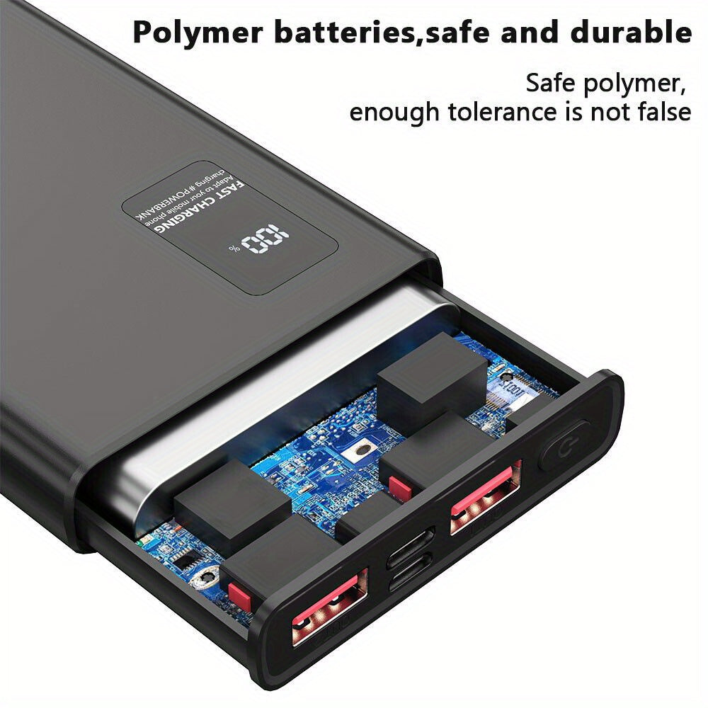 Portable Power Bank USB LCD External Battery Charger For Cell Phone