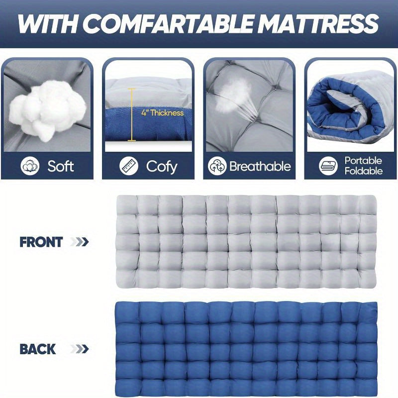 75" Folding Camping Cot, Heavy Duty Sleeping Cots with Carry Bag, Oxford Portable Travel Camp Cots for Home, Office Nap and Outdoor Beach