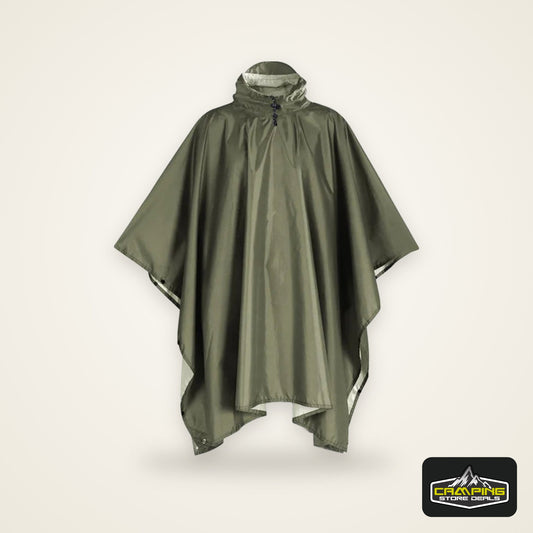 3 In 1 Outdoor Military Raincoat Hooded Sleeve Waterproof Rain Poncho Motorcycle Rain Cover Camping Hiking Travel Rainwear Tent