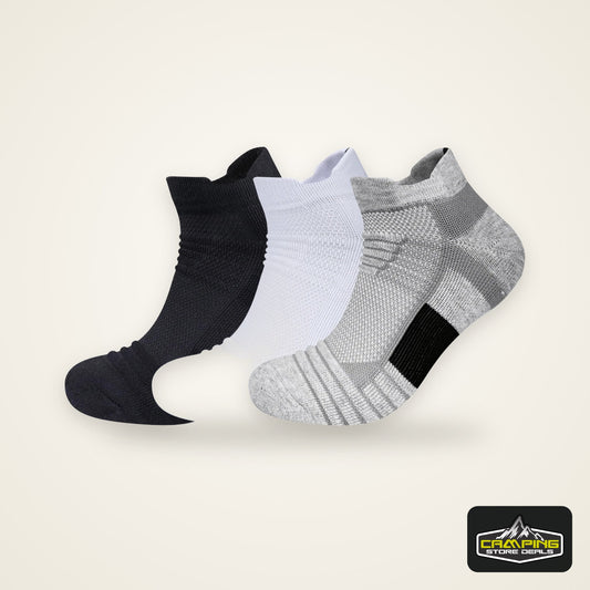 3 Pairs Mesh Sports Terry Socks Cushioned Moisture-managing And Durable Reduces Foot For Running Hiking Cycling Baskateball