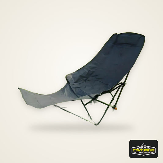 300-Pound Heavy-Duty Foldable Beach Chair with Adjustable Height and Crossed Backrest - Portable Outdoor Chair for Camping, Fish