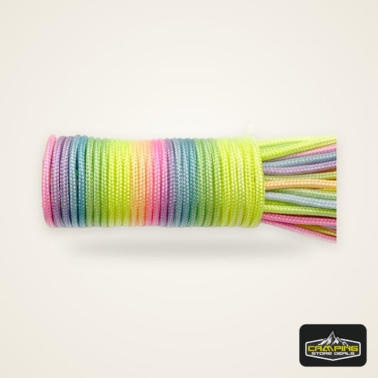 31mRainbow Paracord Rope 2mm/3mm/4mm 7 Strands Climbing Parachute Rope Survival Gear Bracelet Durable Cord for Outdoor Activitie