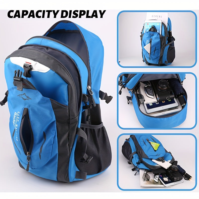 1 Breathable Nylon Large Capacity Lightweight Mountaineering Bag, Hiking Bag, Travel Bag, Outdoor Camping Bag, Computer Bag