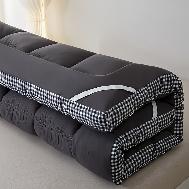 1200gsm Plaid Three-Dimensional Side Pad, Roll Up Sleeping Pad, Cool Mattress Mattress Floor Mattress, Roll Up Mattress Thick Folding Sleeping Pad Breathable Floor Futon Mattress Sofa Sleeping Pad Roll Up Mattress Pad Japanes