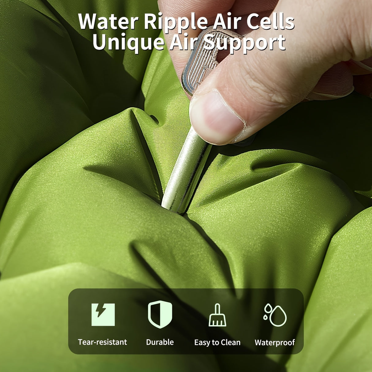 2 Person Ultralight Inflating Double Sleeping Pad For Camping With Pillow, Waterproof Camping Mattress, Foot Pump, Backpacking Hiking Tent Car Outdoor