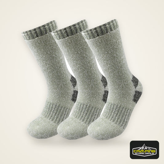 3Pairs Winter Men Socks Super Thick Thermal Mid Calf Socks Warm Wool Skiing Sports Socks