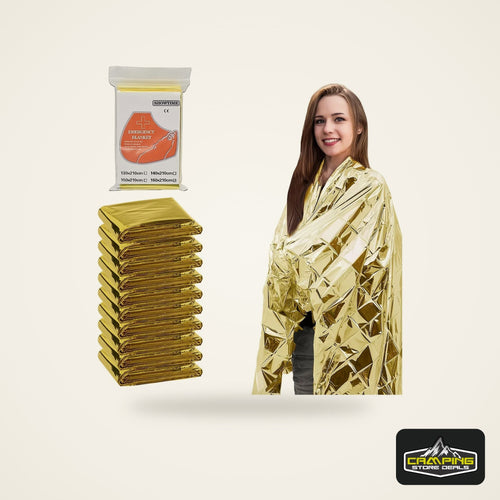 4pcs Emergency Blanket Foil Space Blanket Designed for NASA Body Warmer Outdoor First Aid Camping Hiking Travel