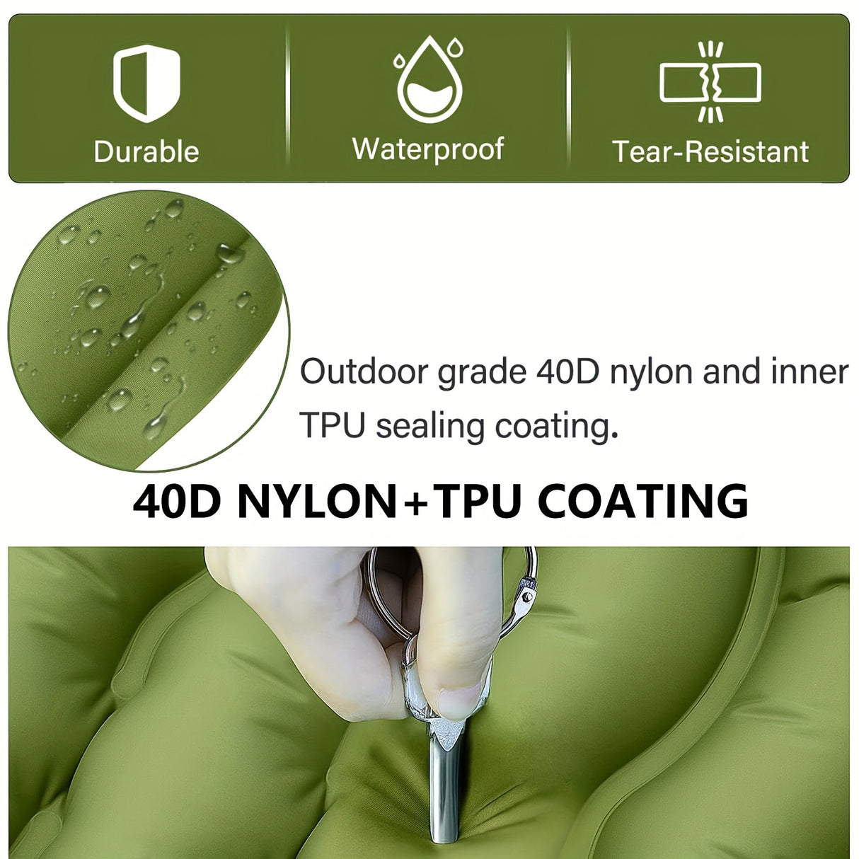 Sleeping Pad For Camping- Ultralight Inflatable Sleeping Mat With Built-in Foot Pump, Upgraded Durable Compact Camping Air Mattress For Camping, Backpacking, Hiking