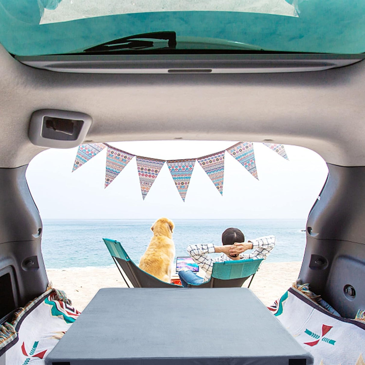 3 Inch CertiPUR-US Memory Foam Camping Pad, Waterproof Roll Up Sleeping Pad for Adults, Comfortable Thick Floor Sleeping Mats for Car Truck Tent with Removable Travel Bag