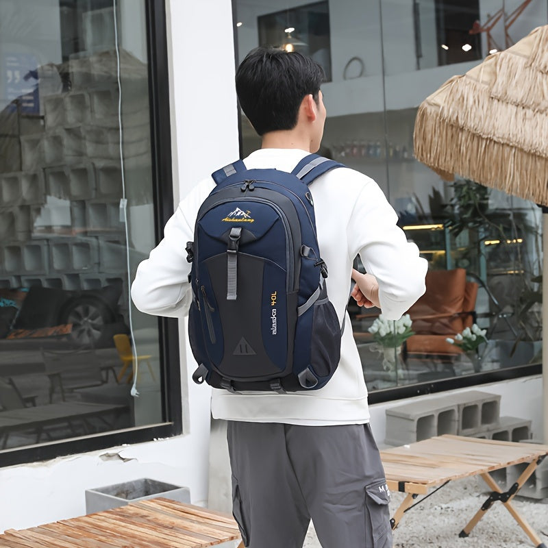 1 Outdoor Hiking Backpack, Camping Climbing Pack, Large Capacity Durable Cycling Backpack, Unisex Shoulder Bag, Sports Bag, Casual Travel Backpack