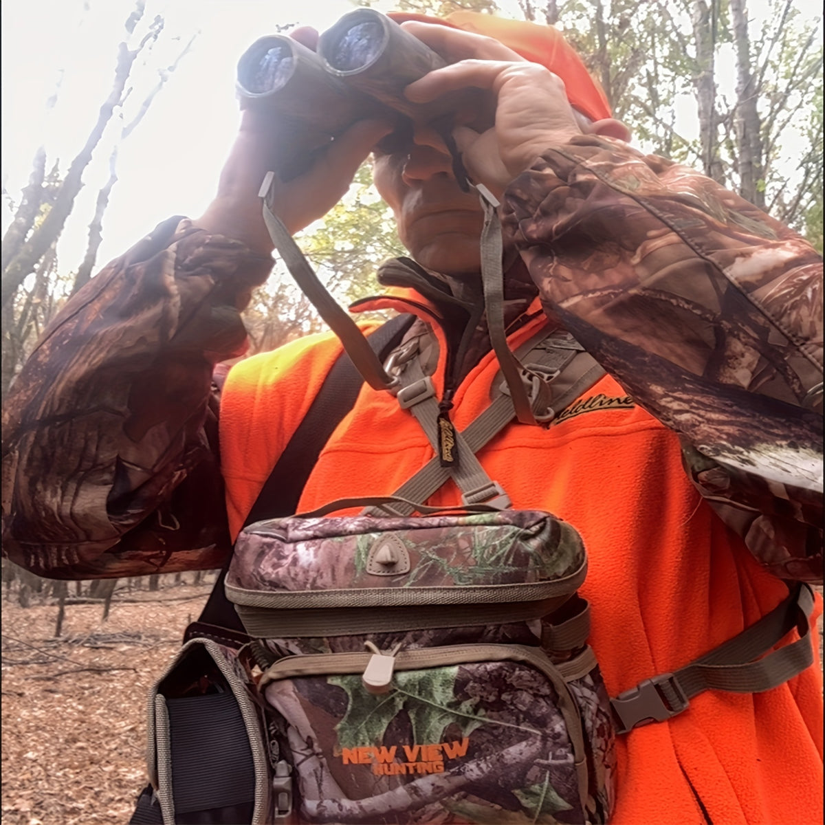 NEW VIEW Adjustable Outdoor Vest Bag For Men, Breathable Chest Bag With Handle, Camouflage Camping Bag Hiking Bag Mountaineering Bag For Wilderness Enthusiast, Explorer
