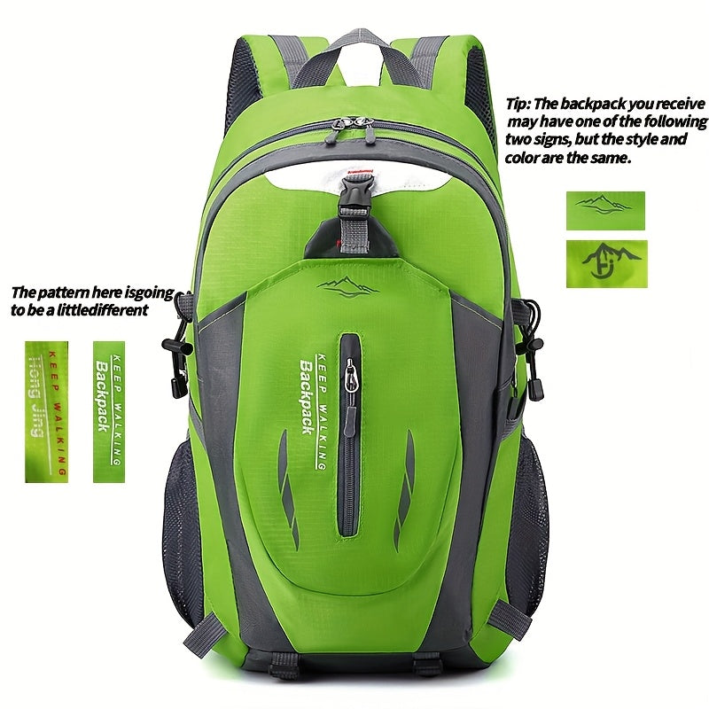 1 Breathable Nylon Large Capacity Lightweight Mountaineering Bag, Hiking Bag, Travel Bag, Outdoor Camping Bag, Computer Bag