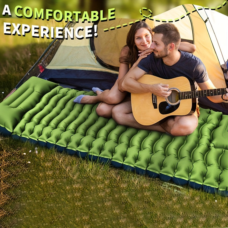 Sleeping Pad For Camping- Ultralight Inflatable Sleeping Mat With Built-in Foot Pump, Upgraded Durable Compact Camping Air Mattress For Camping, Backpacking, Hiking