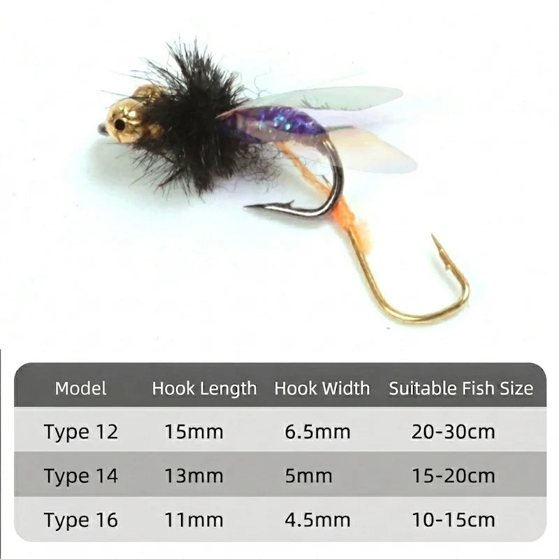 Rattlesnake Twin Hook Mosquito Dry Flies