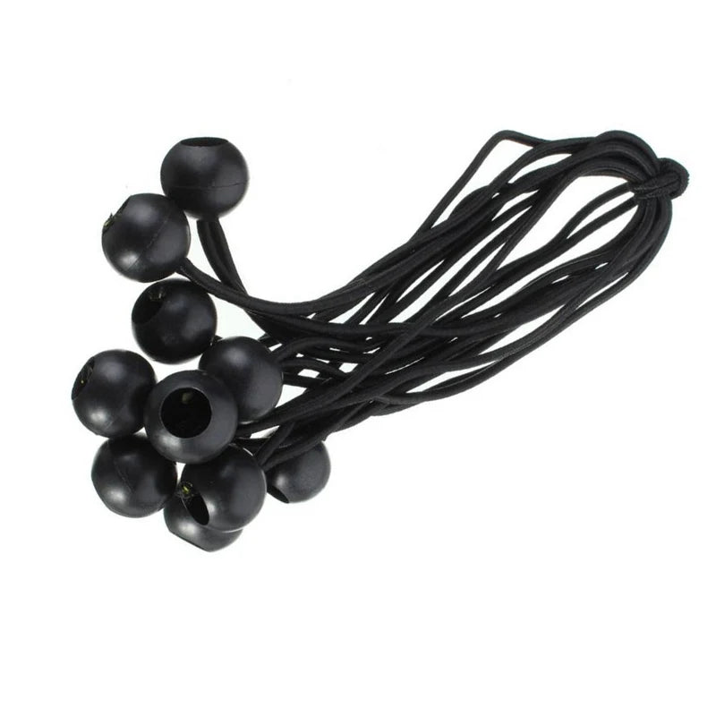 20/50pcs Set Outdoor Supplies Elastic Rope Ball Hiking Tent Accessories Bands Bungee Cords Tarp Tie Down Strap Camping Belts