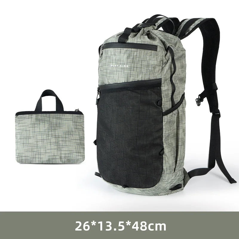 Compact foldable hiking backpack with storage bag