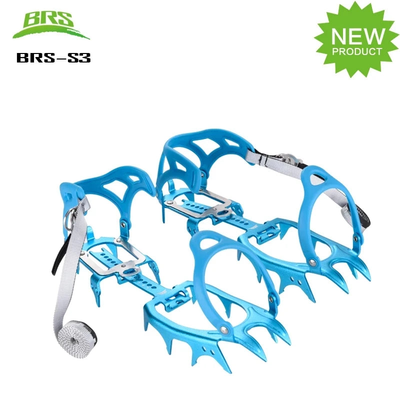 BRS 14 Teeth Claws Snow Crampons Walking Crampon Aluminium alloy Spike Ice Grippers Mountaineering Climbing Equipment BRS-S3