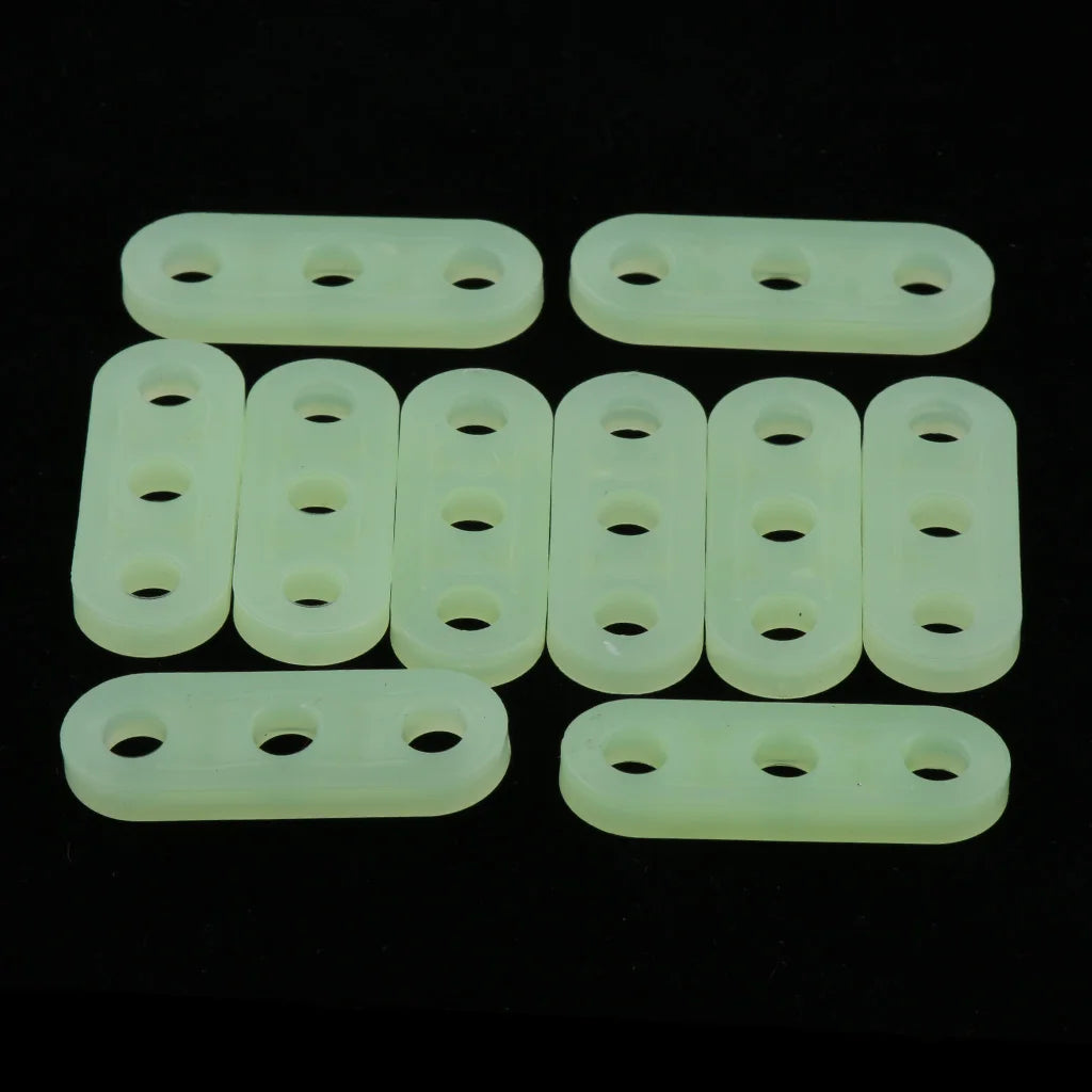 10pcs 5mm Plastic Luminous 3 Hole Camping Tent Cord Rope Adjusters Runners Tent Accessories for Awning Canopy