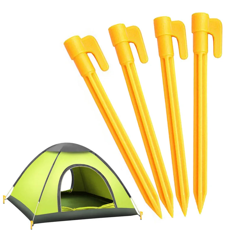4Pcs/Set Tent Pegs Outdoor Travel Beach Mat Camping Tent Fixed Pegs Tent Accessories Fixed Nails Durable 14.5x2.4cm Drop Ship