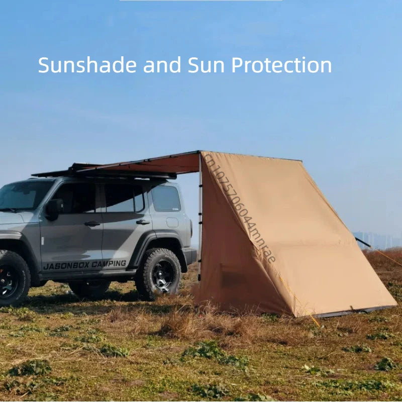 Outdoor Car Side Tent, Expansion Accessories, Shelter with Windows, Side Arrangement of Bags, Projection Screen Tent