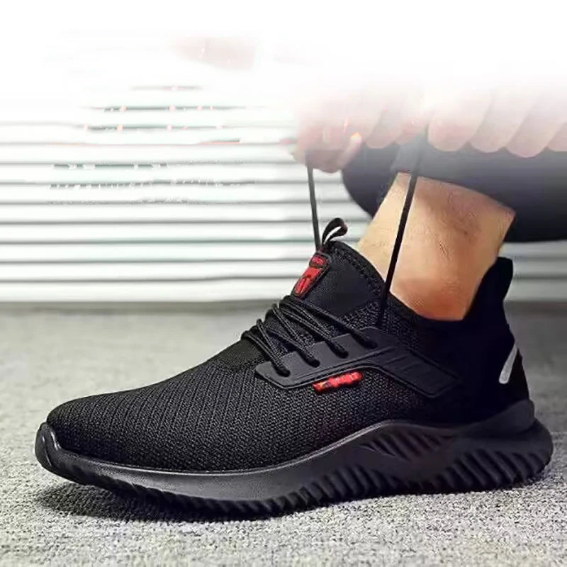 Men’s Safety Shoes – Lightweight Breathable Summer Work Sneakers | Puncture & Impact Resistant Steel Toe Footwear