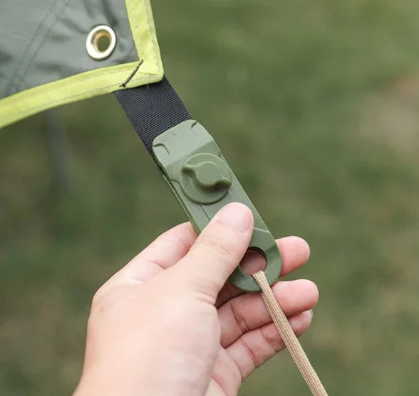 10 PCS Awning Rope Clamp Tarpaulin Clip Tent Canopy Clip Buckle Reusable Tent Crocodile Clip Awning Outdoor Camping Accessories