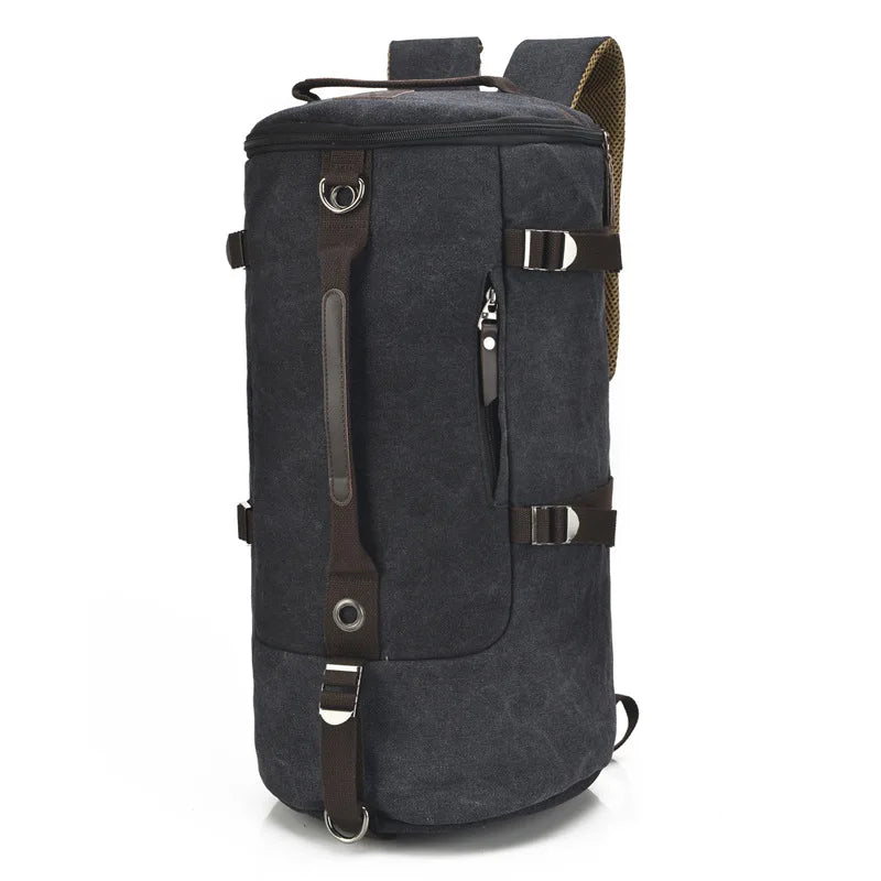 Men’s Canvas Travel Backpack – Large Capacity Mountaineering & Shoulder Bag