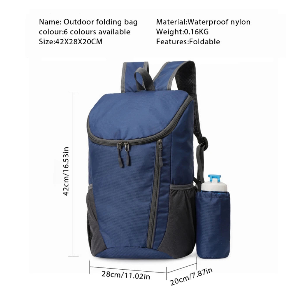 35L Large Capacity Portable Foldable Backpack Mountaineering Bag Ultralight Outdoor Climbing Cycling Travel Knapsack Waterproof