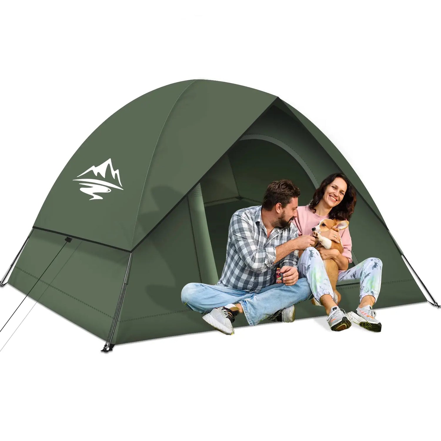 Tents for Camping 3-4 Person with Rainfly Camping Tents 100% Waterproof Windproof Tents for Camping with Removable Rainfly