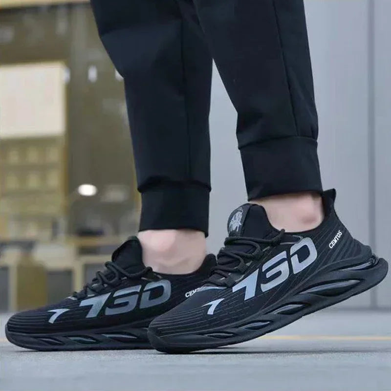 Men’s Slip-On Sneakers – Breathable Running Shoes for Walking, Training & Tennis (Lightweight Casual Comfort)