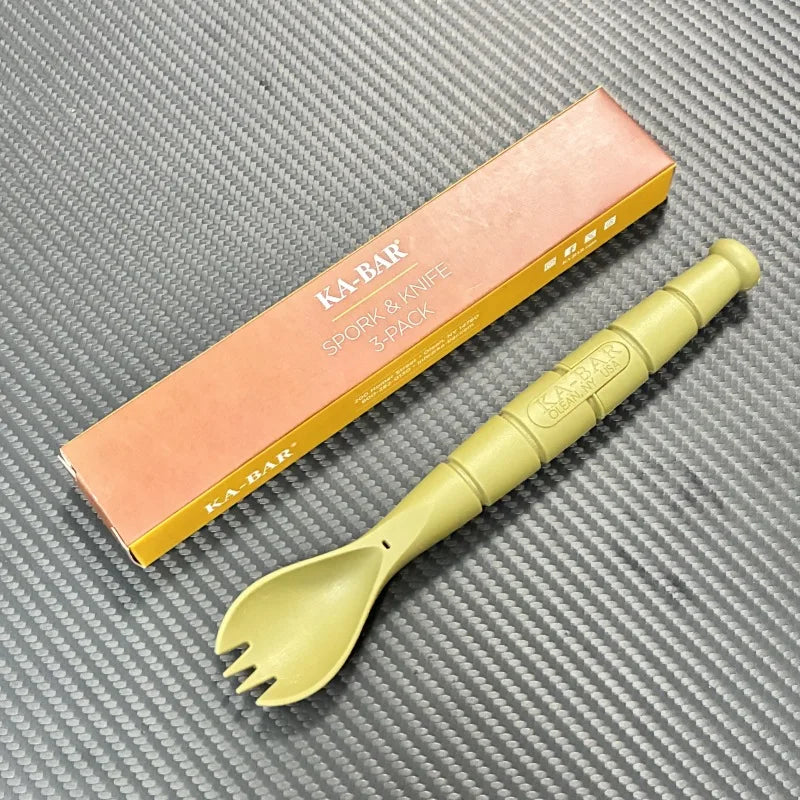 Tactical Mini Cutlery Set EDC Outdoor Multi-Function Tool Fork Spoon Knife Combo Camping Hiking Essential Gear