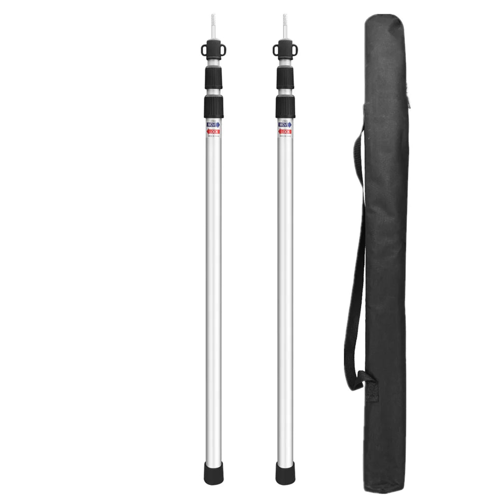 Adjustable Camping Tent Support Poles Beach Shelter Tarp Awning Rods Portable Lightweight Aluminum Alloy Accessories For Canopy