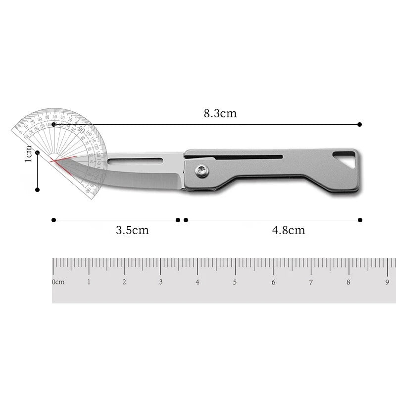 1pc EDC Titanium Mini folding knife pocket knive thin pocket knife pocket knife for women Fruit knives