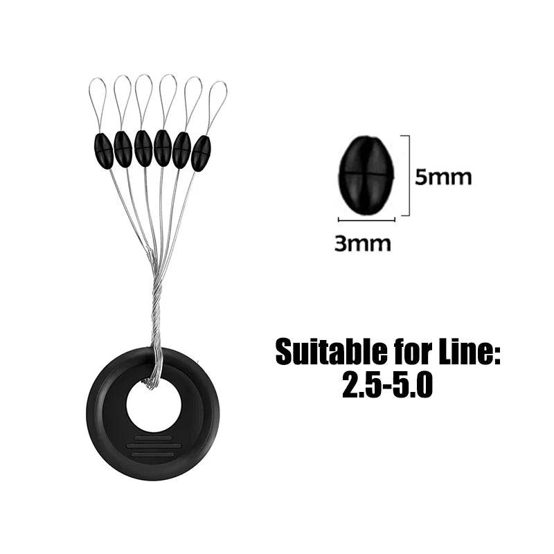 PRO BEROS Rubber Bobber Stoppers (60 Pack)