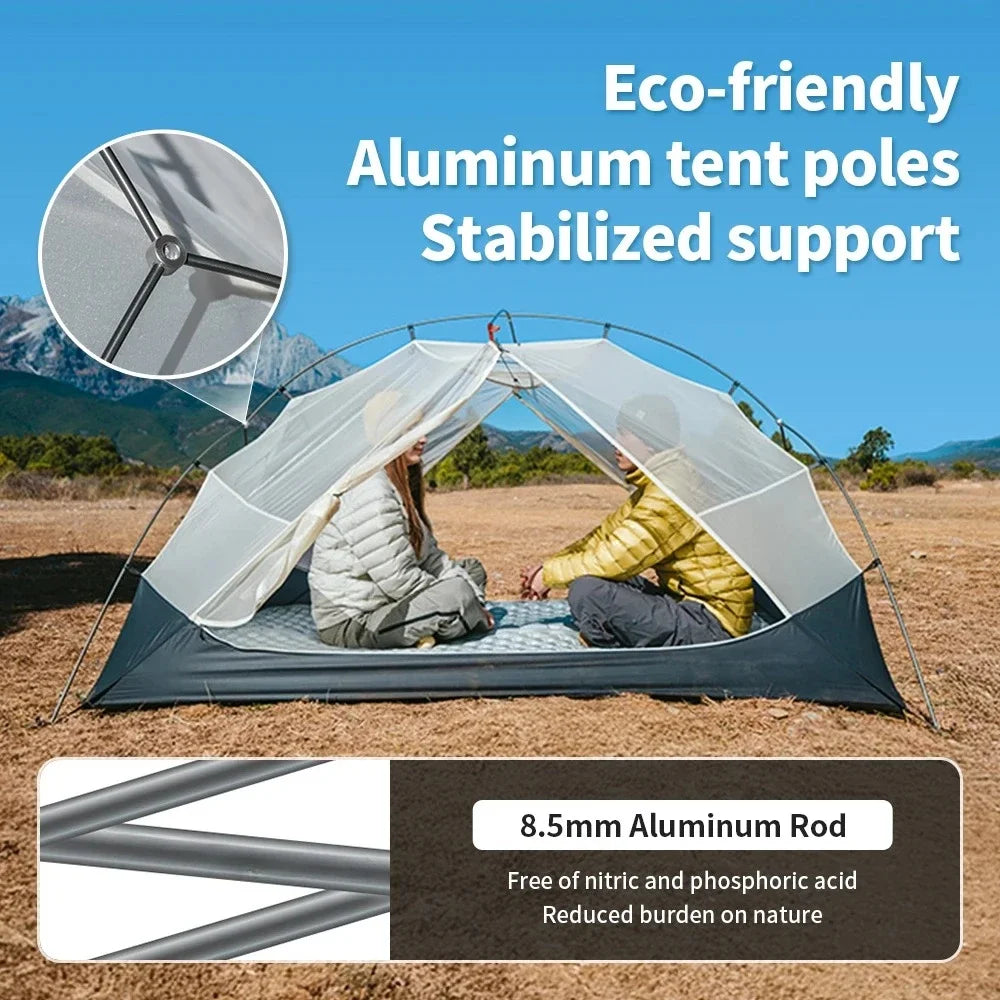 2 - Person Ultralight Backpacking Tent: Mongar UL 2 with 20D Waterproof Fabric,Ideal for Hiking, Survival,and Camping Adventures