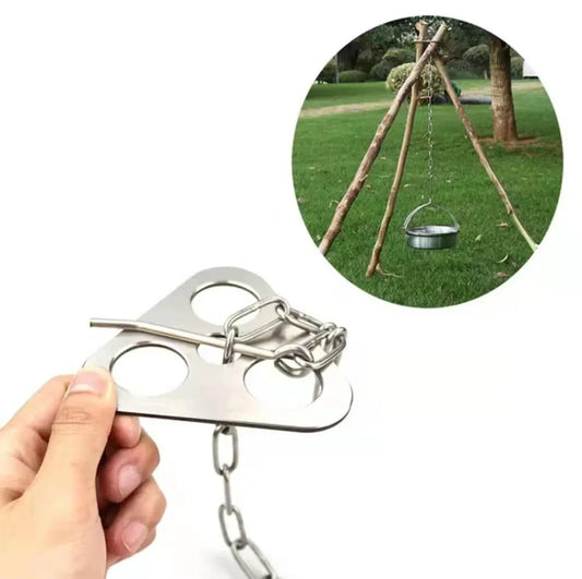 Campfire Cooking Tripod – Detachable Hanging Rack