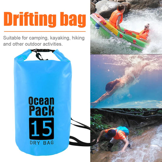 2L 3L 5L 10L 15L Waterproof Dry Bag Swimming Bag Foldable Beach Storage Pack Kayaking Rafting River Trekking Floating Water Sack