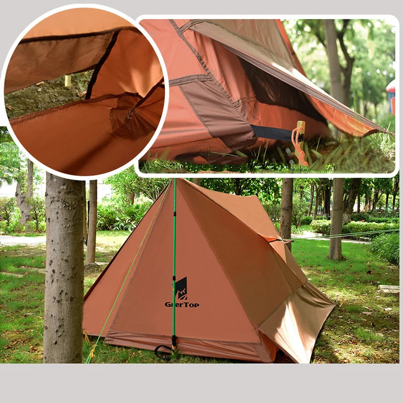 Tents Outdoor Camping Waterproof Ultralight 2 Ppl Rodless Single Iayer Tent Shed Survival Equipment Hiking Supplies