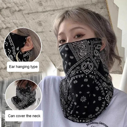 Moda Punk Unisex Summer Solar Protector Mask UV Protection Hip Hop Sports Face Neck Scarf Ear Cover for Men Women