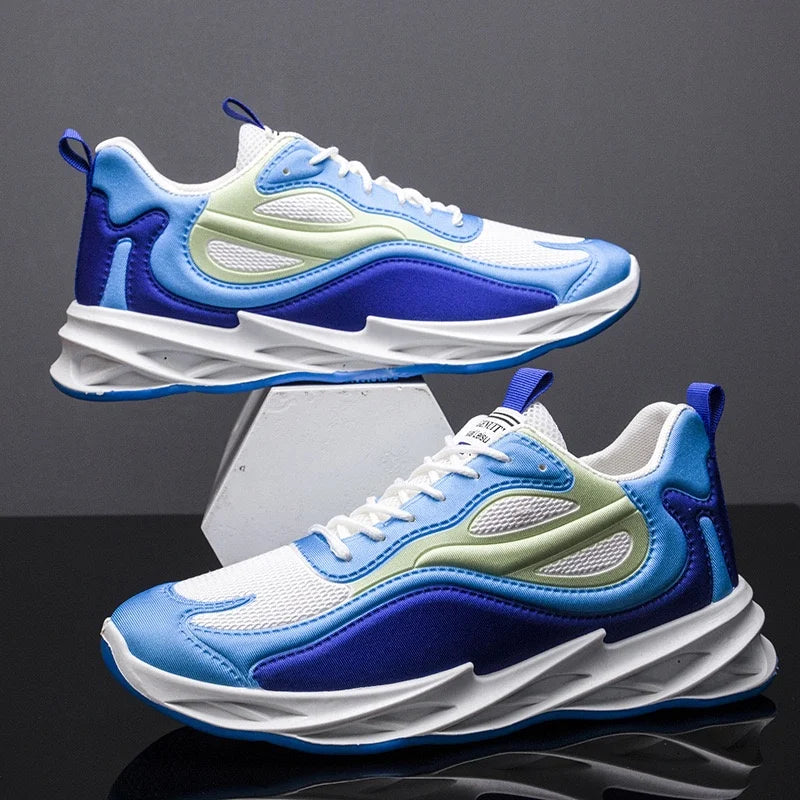 Men’s Trendy Sports Shoes – Cushion Running Sneakers, Breathable Soft Sole Trainers for Walking & Jogging