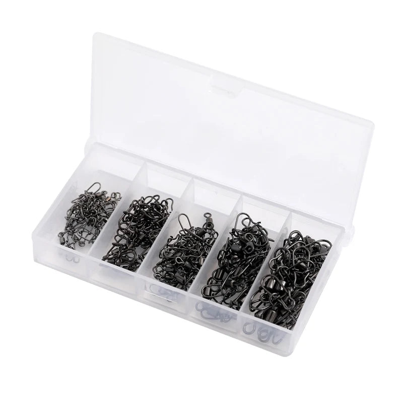 Stainless Rolling Swivels with Snap (50 Pack)