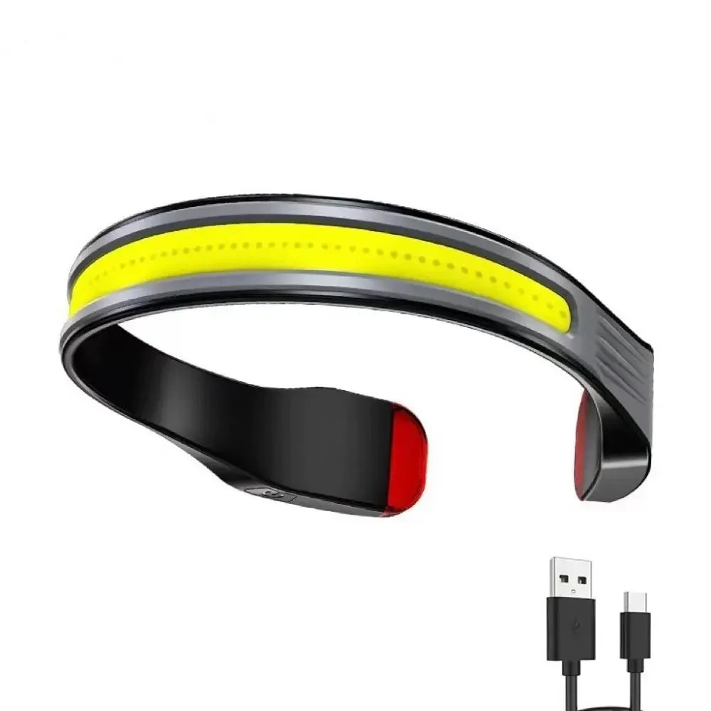 Wide Angle COB Headlamp – 3 Modes, Red Tail Light
