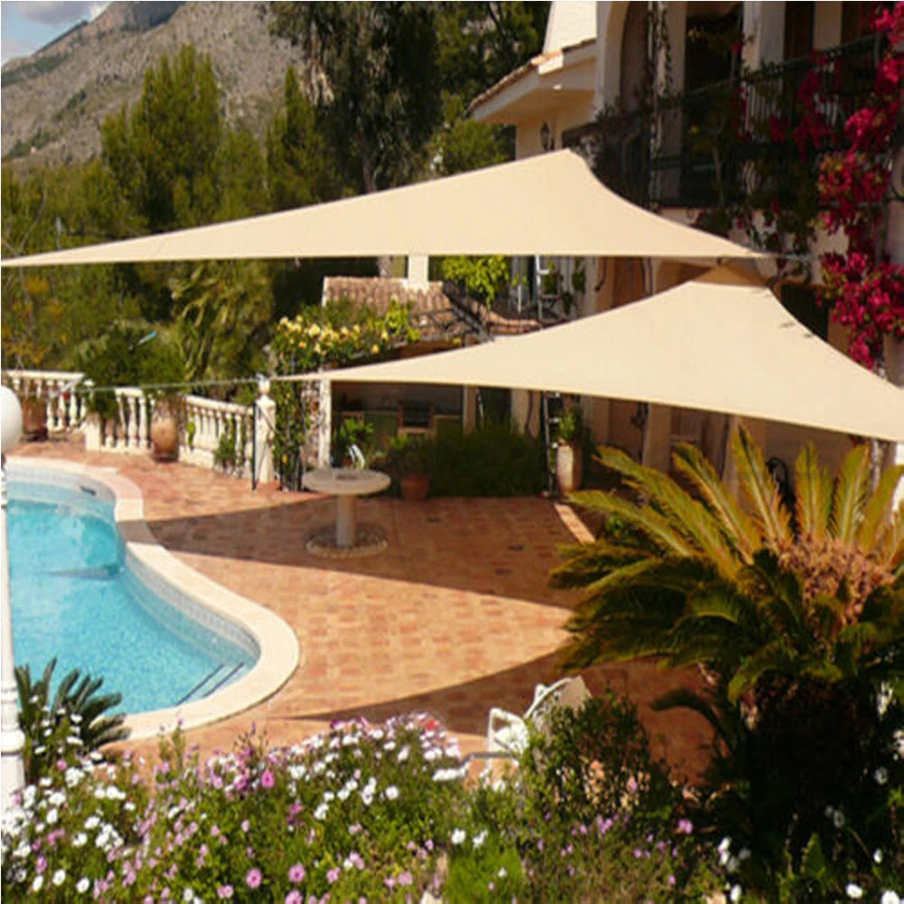 Waterproof Sun Shelter Triangle Sunshade Protection Outdoor Cover Garden Patio Pool Shade Sail Awning Camping Sun Shade 420D