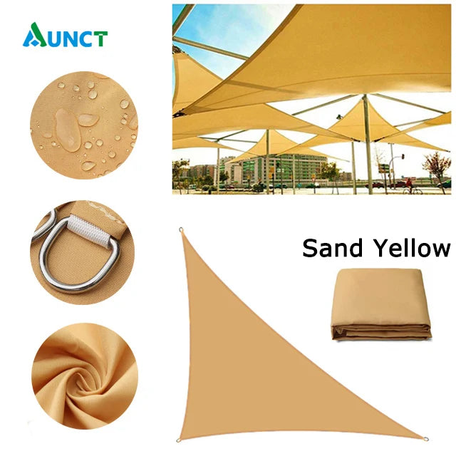 Waterproof Sun Shelter Triangle Sunshade Protection Outdoor Cover Garden Patio Pool Shade Sail Awning Camping Sun Shade 420D
