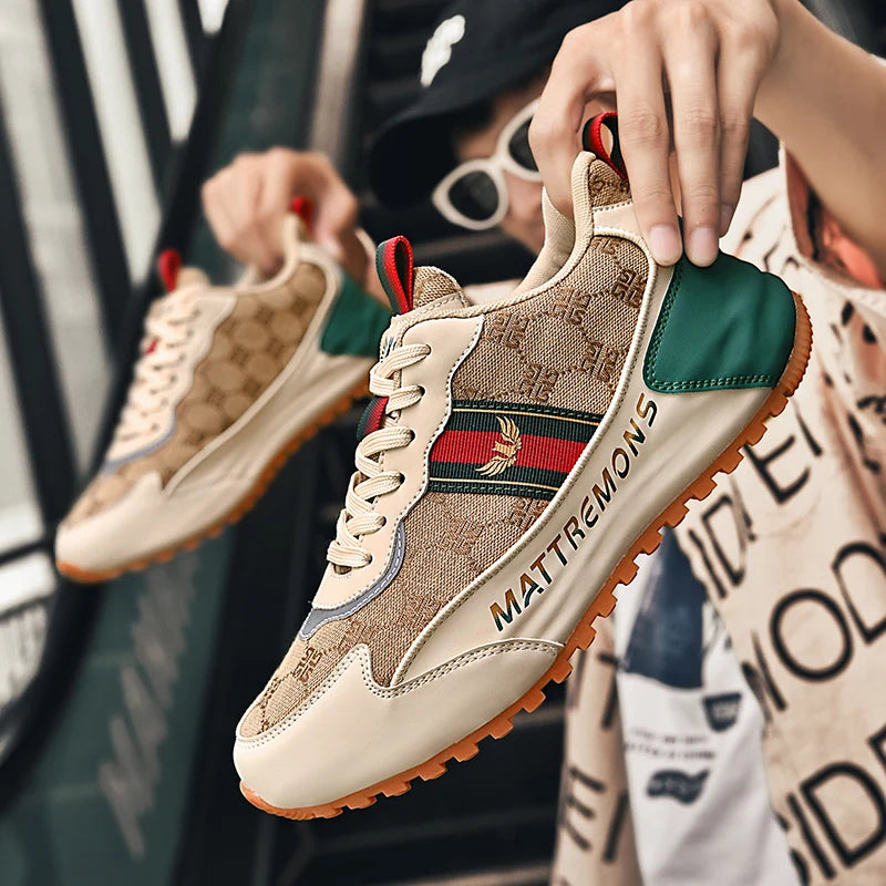 Men’s Luxury Walking Shoes – Thick Sole Casual Sneakers, Outdoor Sport Couple Footwear